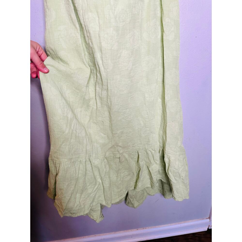 ASHLEY PARK X RTR Green Cotton Blend A-Line Halter Neck Tie Midi Dress Size 2 - Picture 5 of 14